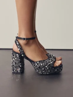 Sequins - Sandales à talons carrés à sequins Forever Comfort®