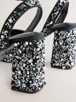 Sequins - Sandales à talons carrés à sequins Forever Comfort®