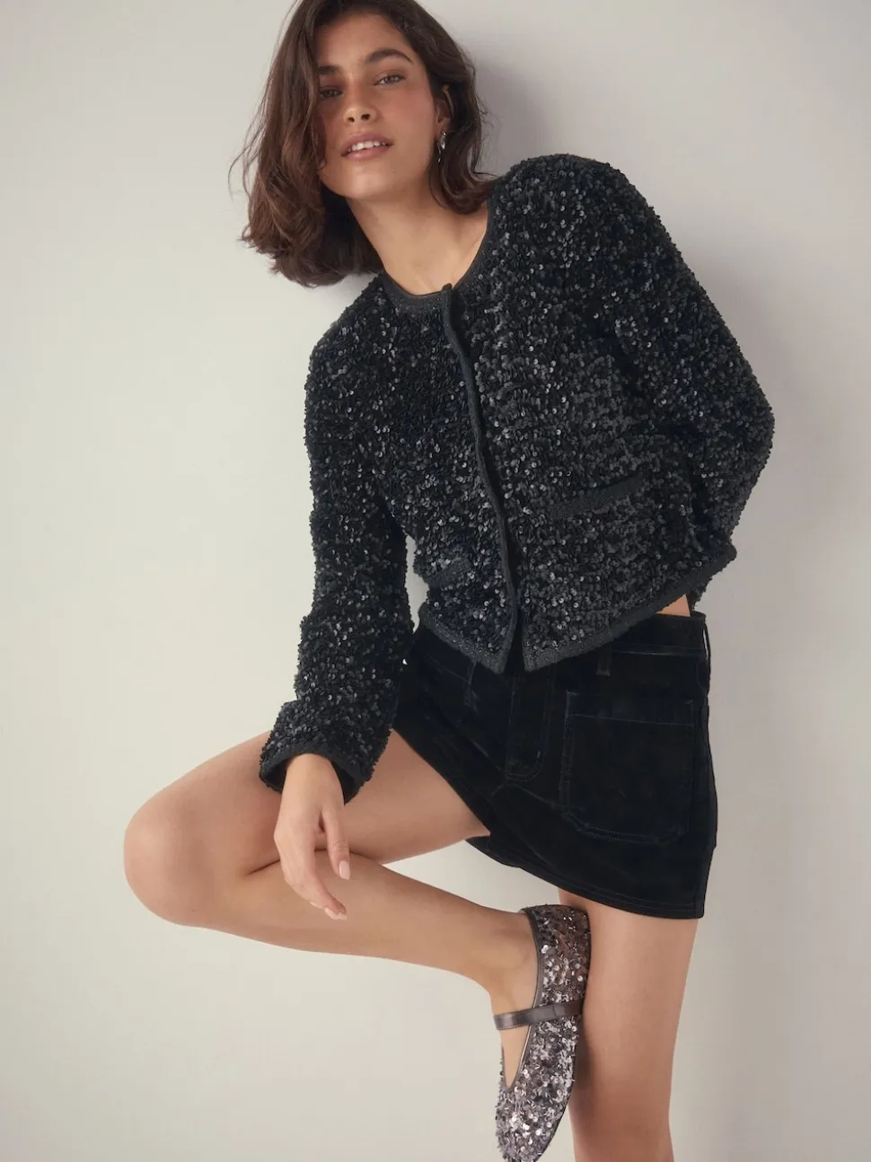 Sequins en étain - Chaussures Forever Comfort® Mary Jane avec ornements de sequins