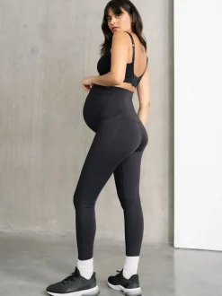 Seraphine Black Bump & Back Support Maternité Leggings noirs