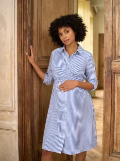 Seraphine Robe chemise mi-longue de Grossesse et d’Allaitement