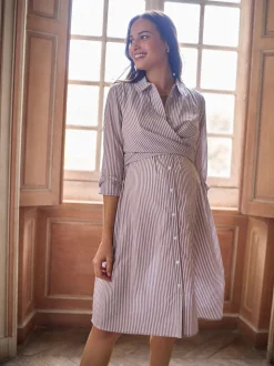 Seraphine Robe chemise mi-longue de Grossesse et d’Allaitement