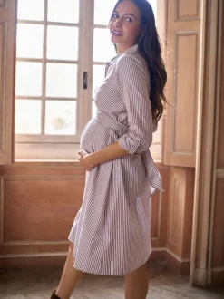Seraphine Robe chemise mi-longue de Grossesse et d’Allaitement