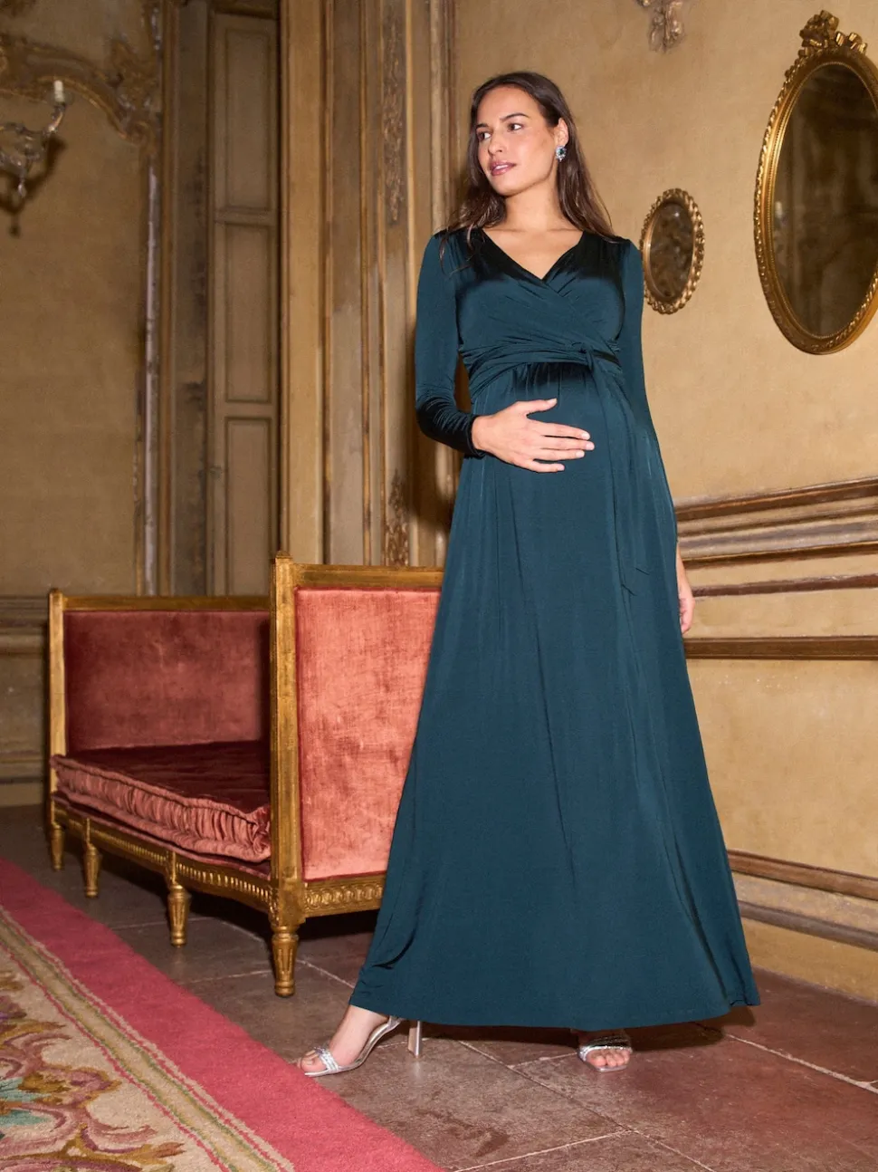 Seraphine Robe longue de Grossesse et d’Allaitement haut de gamme