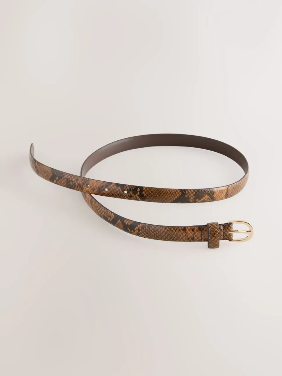 Serpent chocolat - Ceinture en PU imprimée