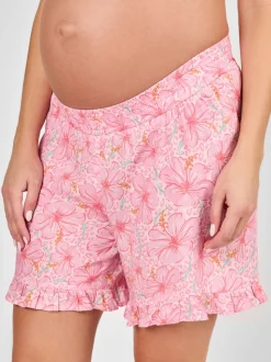 Short de maternité JoJo Maman Bébé à fleurs et volants