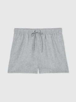 Short en lin mélangé Reiss Willow à cordon de serrage