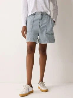 Short Jigsaw en jean à poche plaquée