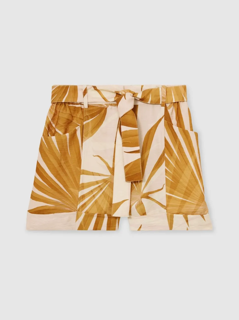 Short Reiss Avril à ceinture et imprimé palmier