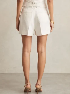Short Reiss Devon ajusté en lin mélangé