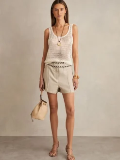 Short Reiss Fawn Lin Whipstitch Short