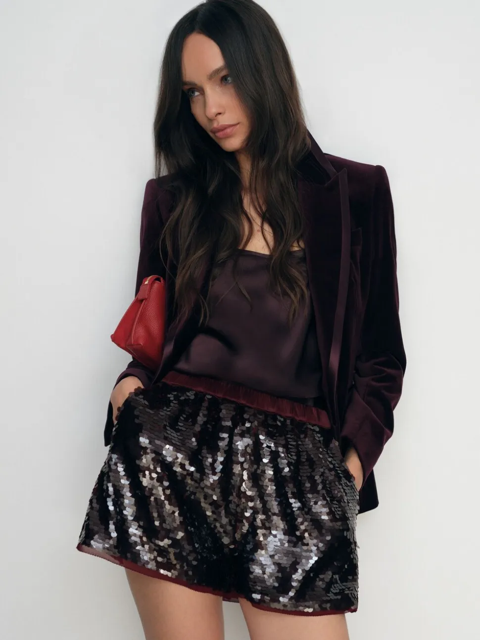 Short Reiss Spence à sequins