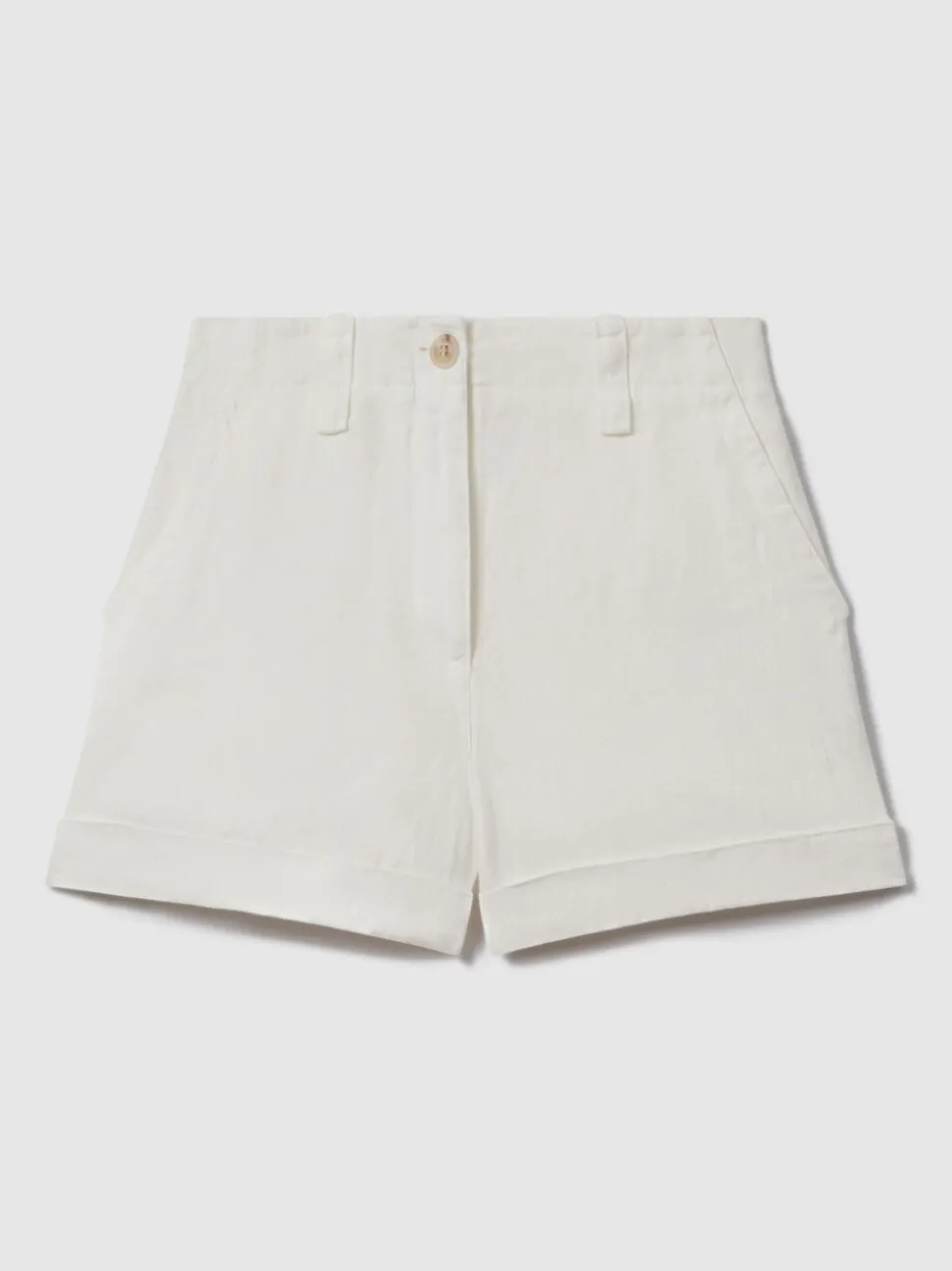 Shorts en lin teint en pièce Reiss Demi