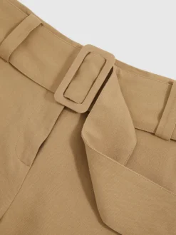 Shorts Reiss Harper ceinturés en coton mélangé et lin