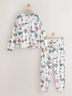 Sirène crème - Pyjama à manches longues