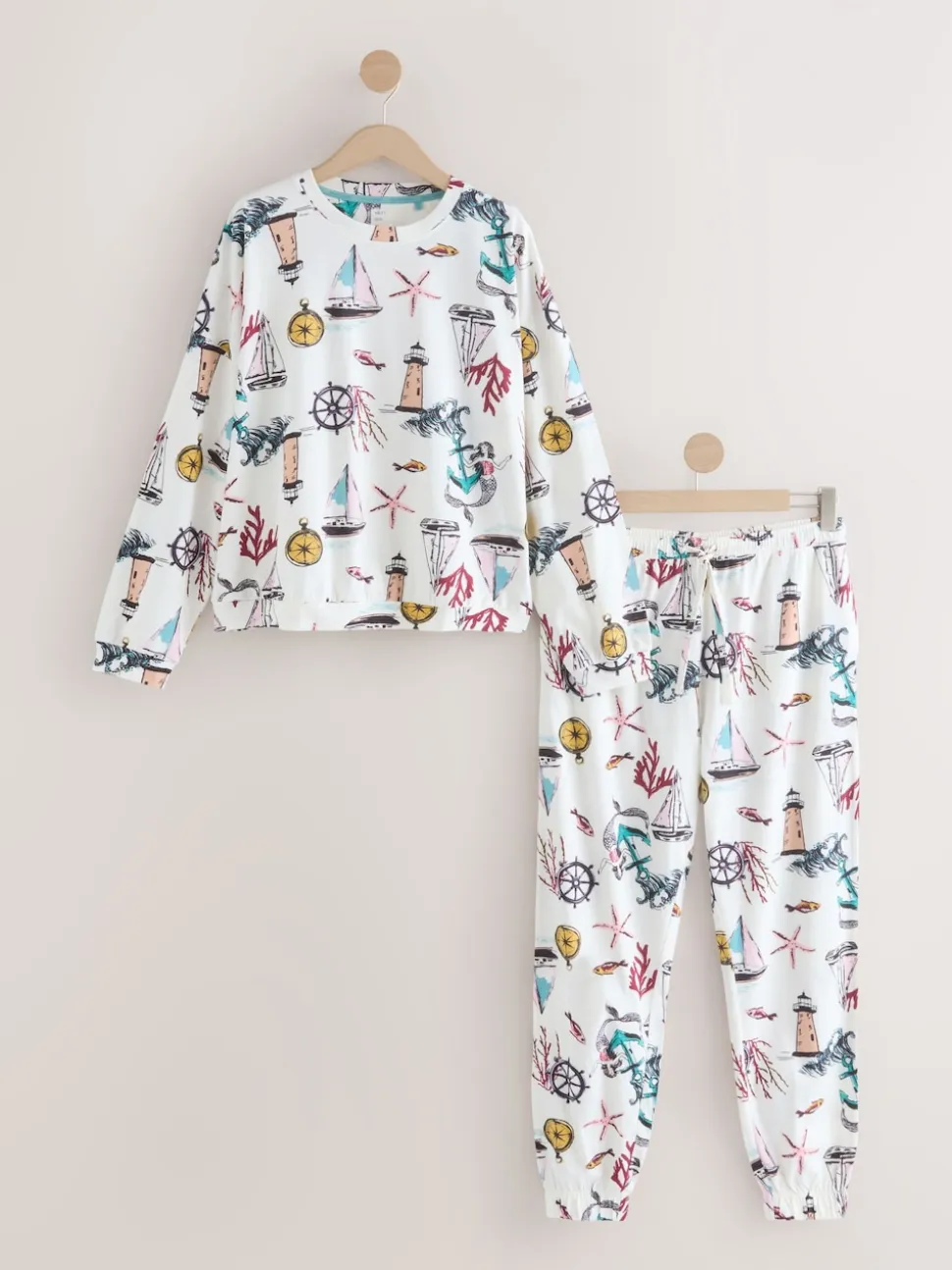 Sirène crème - Pyjama à manches longues