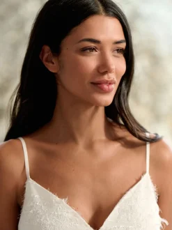 Slip de mariée B by Ted Baker ivoire à plumes