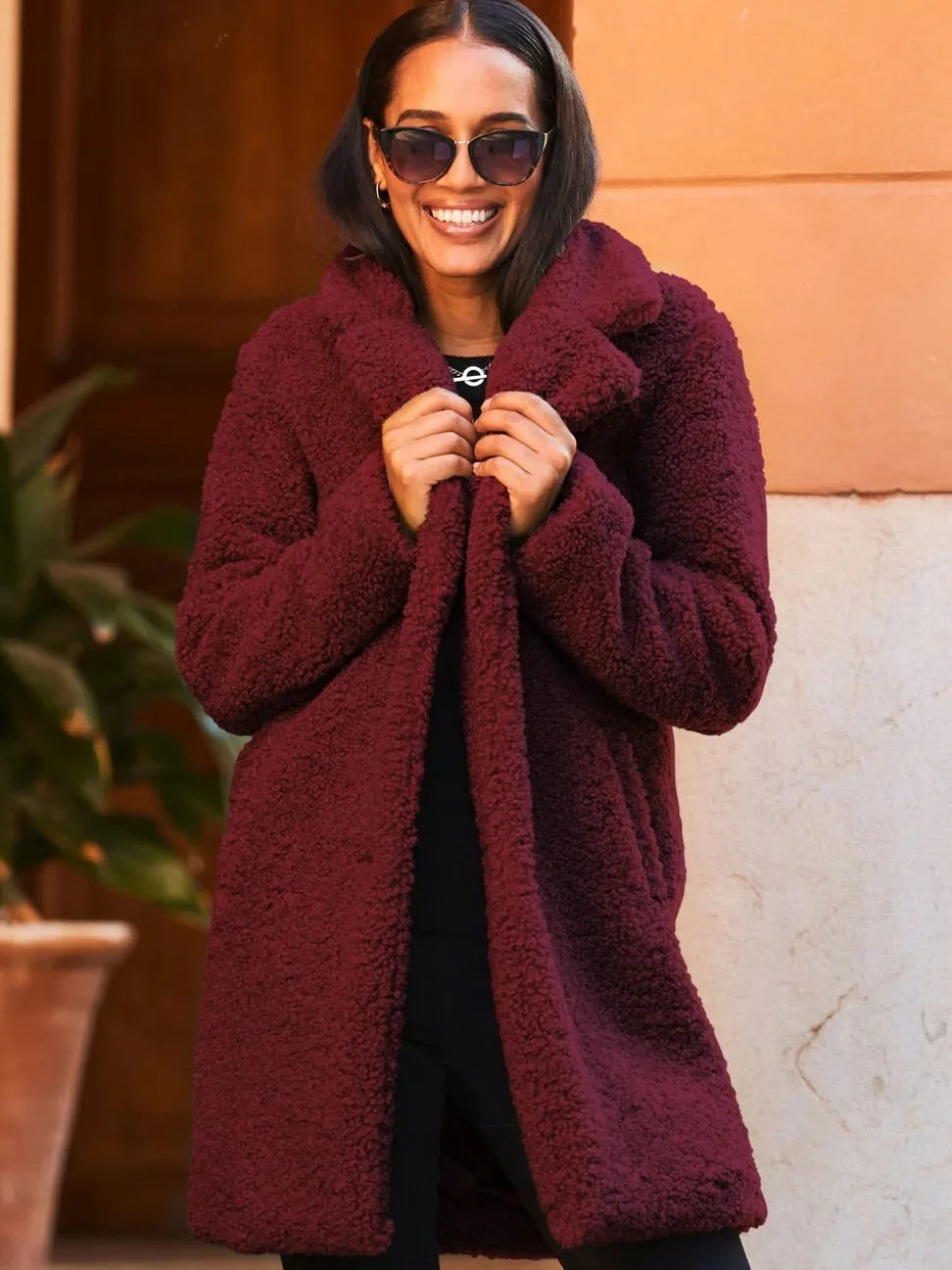 Sosandar Manteau Borg Super Cosy