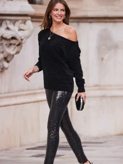 Sosandar Sequin Leggings