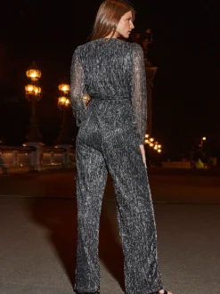 Sosandar Sparkle Plisse Wrap Front Ample Combinaison