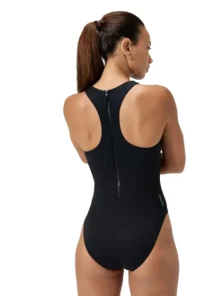 Speedo Maillot de bain Racer Zip avec Built dans Swim Soutiens-gorge