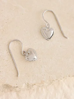 Sterling Argent - Pendants d'oreilles cœur