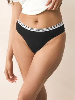 String noir - Lot de 2 slips de période en coton Light Flow