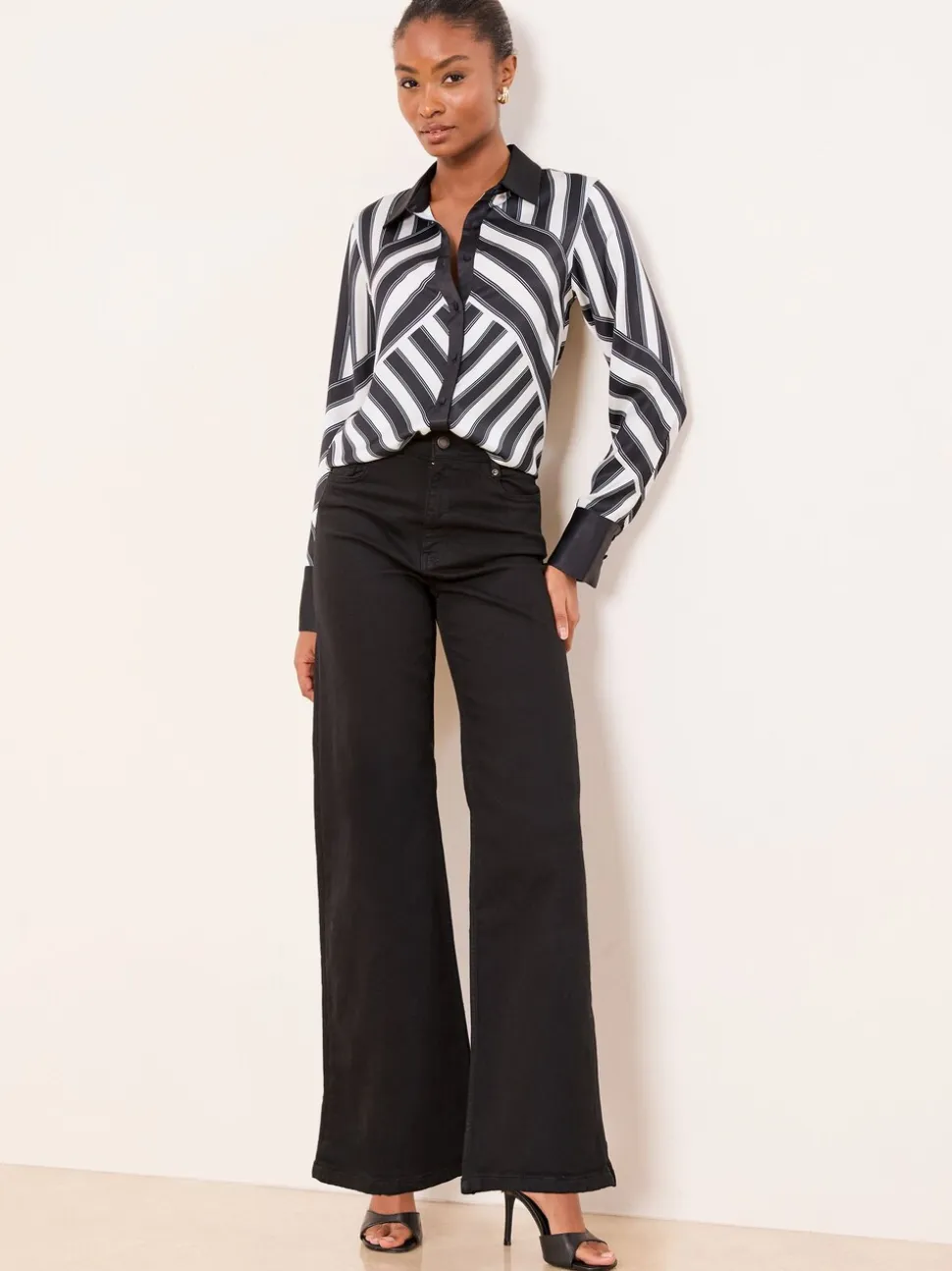 Stripe Monochrome - Chemise Lipsy