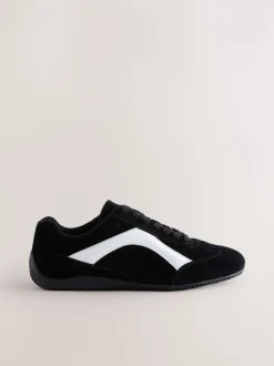 Suede noire - Baskets à lacets Forever Comfort® en cuir à semelle slim