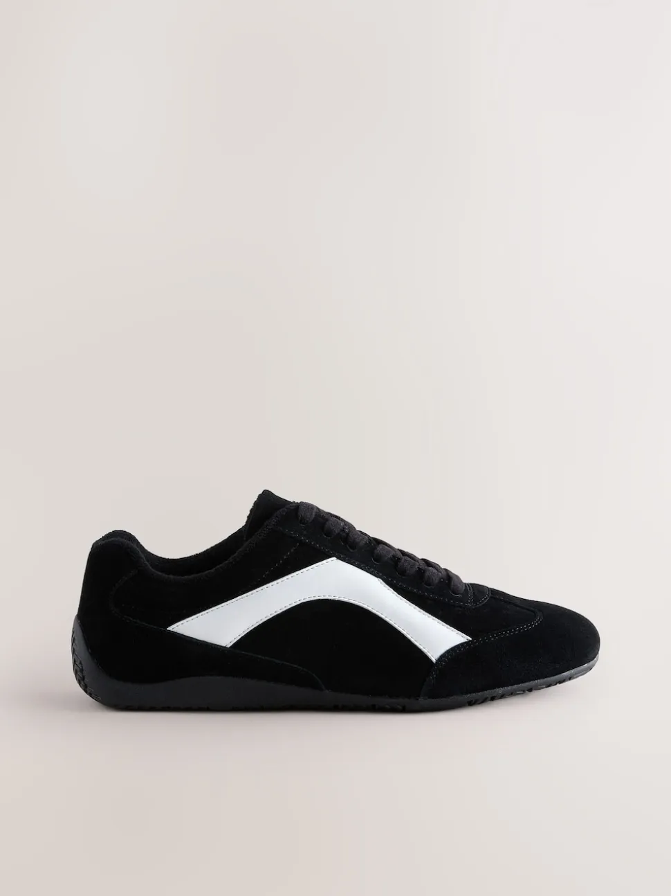 Suede noire - Baskets à lacets Forever Comfort® en cuir à semelle slim
