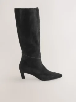 Suede noire - Bottes à talons Forever Comfort® à bout pointu