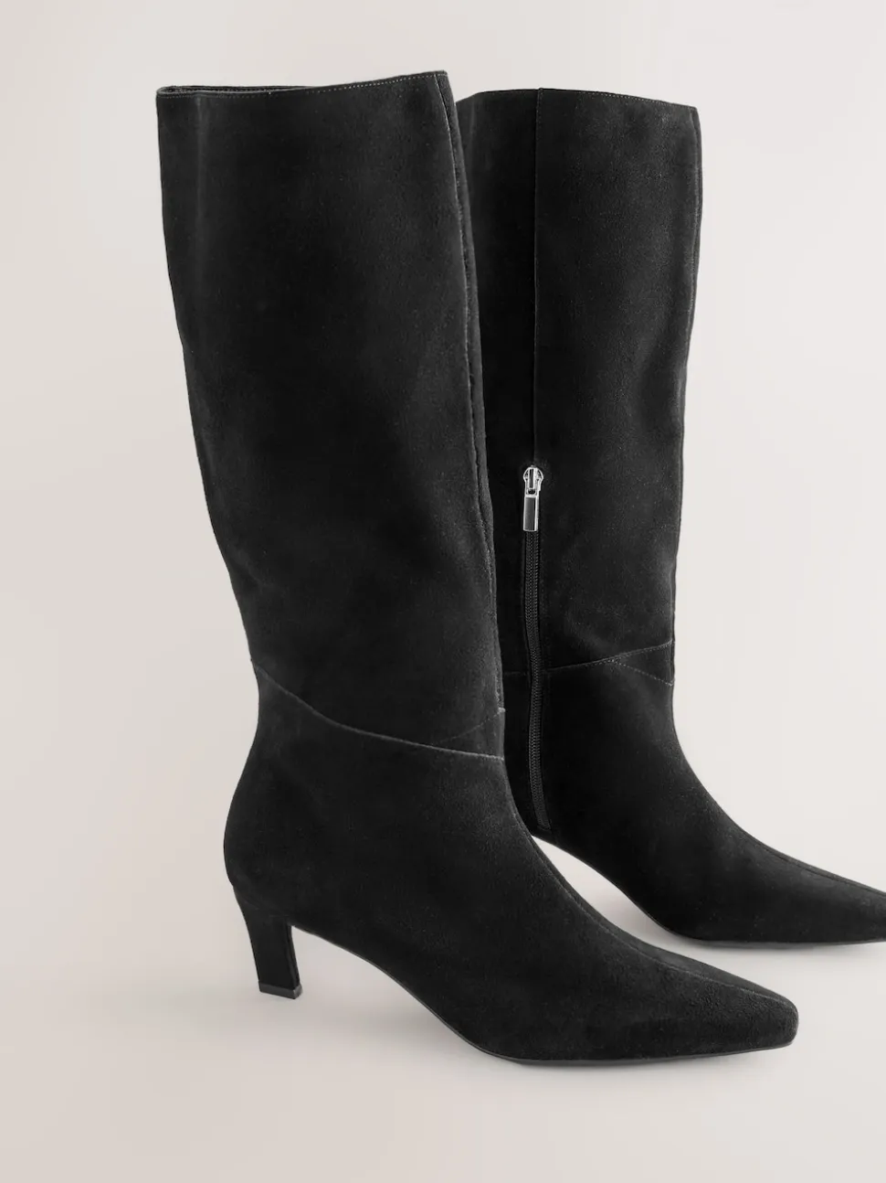 Suede noire - Bottes à talons Forever Comfort® à bout pointu