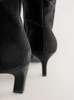 Suede noire - Bottes à talons Forever Comfort® à bout pointu