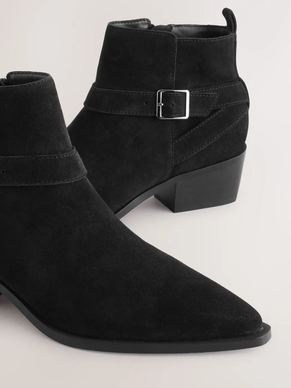Suede noire - Bottes Forever Comfort® polies à brides de cheville