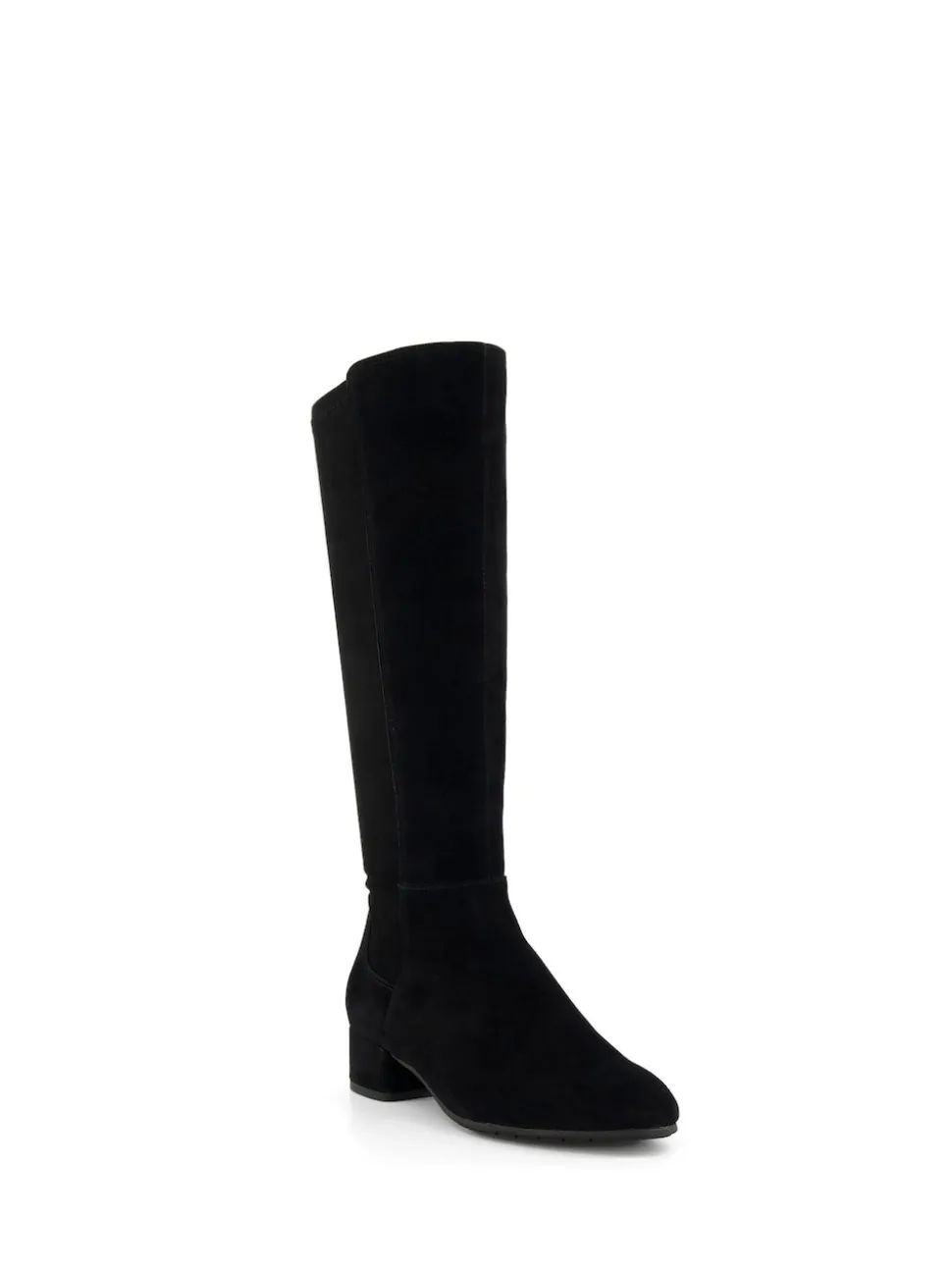 Suede noire - Dune London Bottes hautes élégantes et stretch Tayla