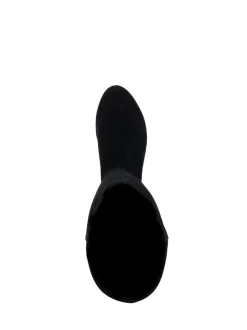 Suede noire - Dune London Bottes hautes élégantes et stretch Tayla