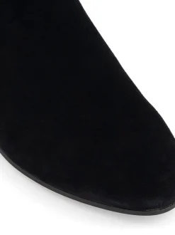 Suede noire - Dune London Bottes hautes élégantes et stretch Tayla
