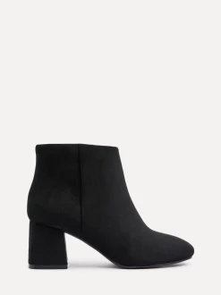 Suede noire - Linzi Alba Coupe large Block Heeled Ankle Bottes