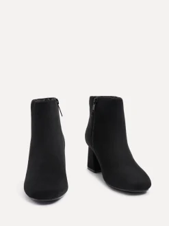 Suede noire - Linzi Alba Coupe large Block Heeled Ankle Bottes