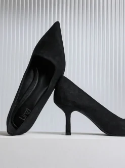 Suede noire - Linzi Kat Closed Court Stiletto talons