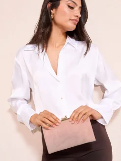 Suedette rose blush - Pochette Friends Like These Occasion