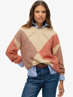 Superdry pull oversize à col en V Argyle