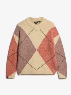 Superdry pull oversize à col en V Argyle