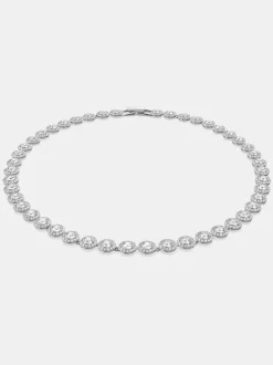 Swarovski Collier tennis Una Angelic moyen avec plaqué rhodium rond