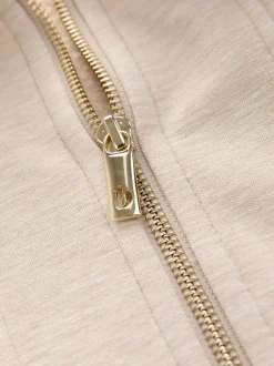 Sweat à capuche B by Ted Baker écru zippé coupe longue