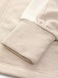 Sweat à capuche B by Ted Baker écru zippé coupe longue