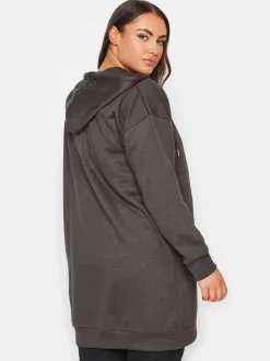 Sweat à capuche Yours Curve zippé coupe longue