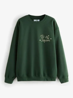 Sweat à imprimé graphique et dos Super Good Noël