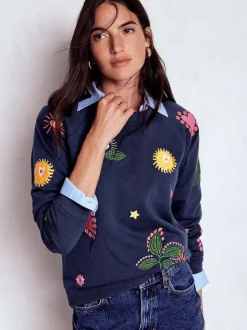 Sweat-shirt brodé Boden Rosa