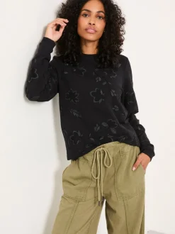 Sweat-shirt brodé col rond FatFace